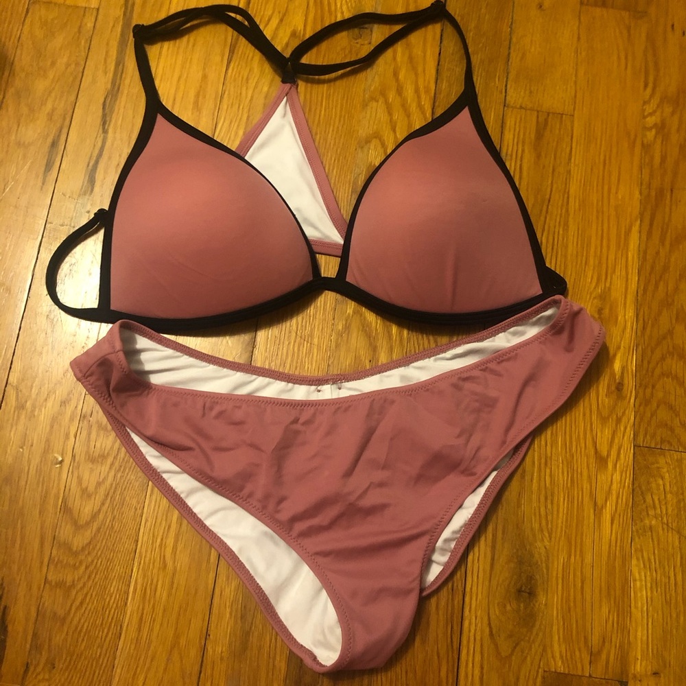 Pink swimsuit!